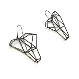Oxidized Sculptural Earrings-Earrings-Emilie Pritchard-Pistachios