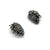 Oxidized Silver Huggie Earrings-Earrings-So Young Park-Pistachios