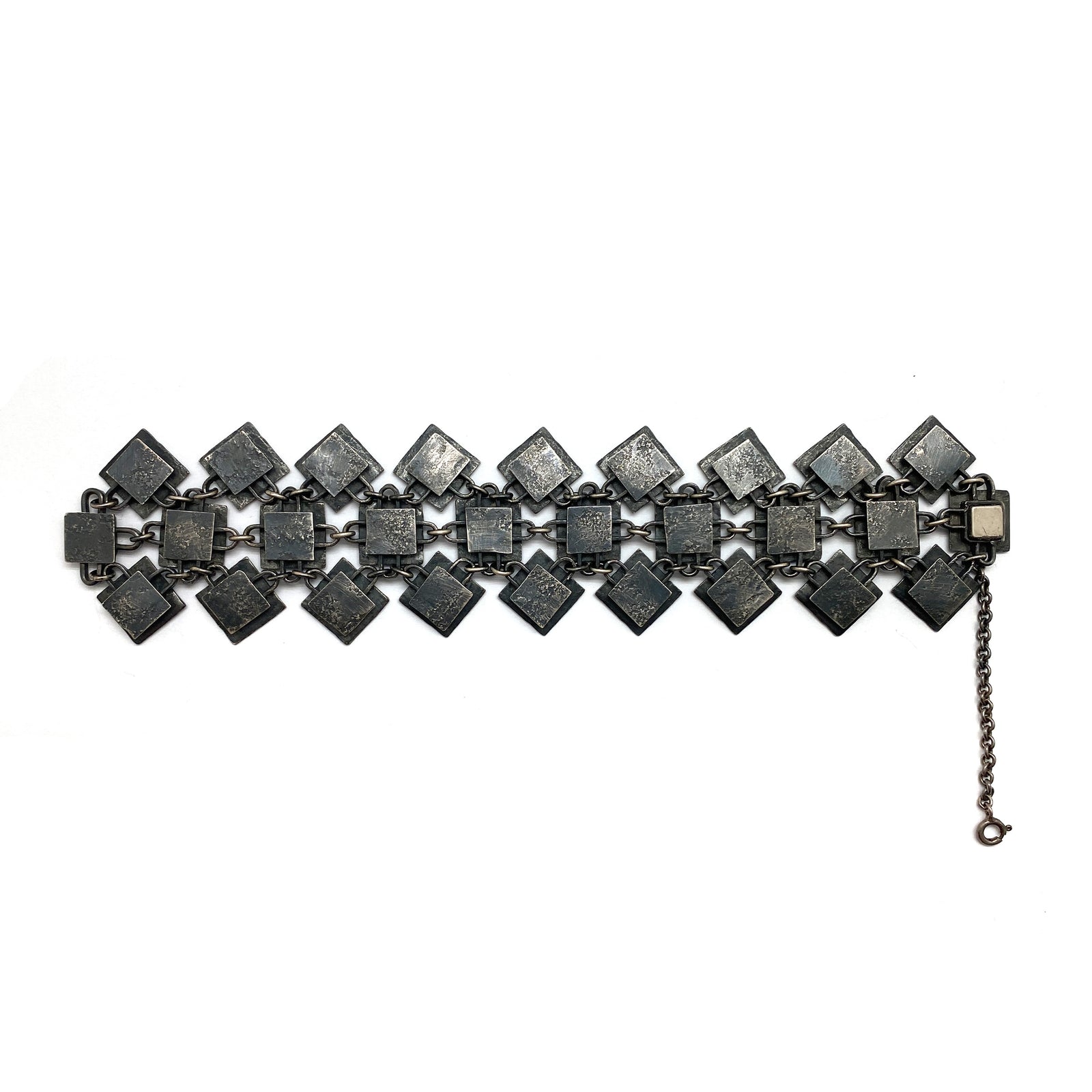 Oxidized Silver Link Bracelet-Earrings-Biba Schutz-Pistachios