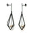 Oxidized Silver Pendulum Pearl Drop Earring-Earrings-Veronika Majewska-Pistachios