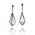 Oxidized Silver Pendulum Pearl Drop Earring-Earrings-Veronika Majewska-Pistachios
