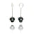 Oxidized Silver Petal Orb Drops-Earrings-Veronika Majewska-Pistachios