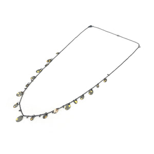 Oxidized Sterling Silver and 24k Gold Necklace-Necklaces-Austin Titus-Pistachios
