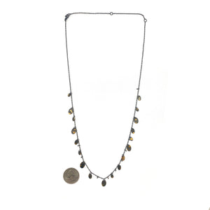 Oxidized Sterling Silver and 24k Gold Necklace-Necklaces-Austin Titus-Pistachios