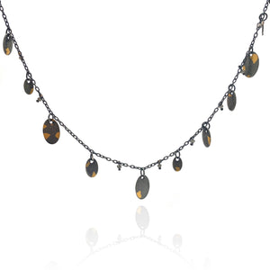 Oxidized Sterling Silver and 24k Gold Necklace-Necklaces-Austin Titus-Pistachios