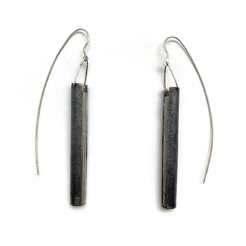 Oxidized Tube Earrings