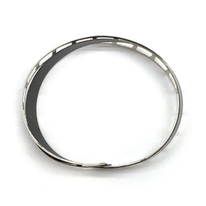 Oxidized and Bright Silver Film Strip Bracelet-Bracelets-Mariusz Fatyga-Pistachios