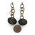 Oxidized and Gold Cage Link Drops-Earrings-Sowon Joo-Pistachios