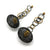 Oxidized and Gold Cage Link Drops-Earrings-Sowon Joo-Pistachios