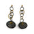 Oxidized and Gold Cage Link Drops-Earrings-Sowon Joo-Pistachios