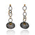 Oxidized and Gold Cage Link Drops-Earrings-Sowon Joo-Pistachios
