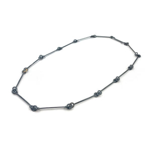 Oxidized and Gold Chain Link Necklace-Necklaces-Elisa Bongfeldt-Pistachios