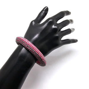 Pale Pink Mock Weave Bracelet-Bracelets-Carina Shoshtary-Pistachios