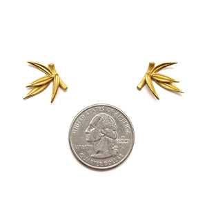 Palm Leaf Stud Earrings-Earrings-Manali Shinde-Pistachios