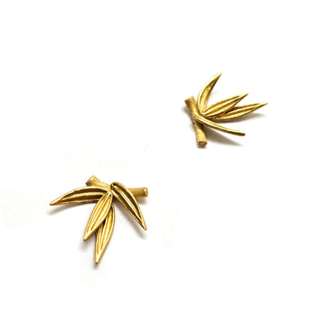 Palm Leaf Stud Earrings
