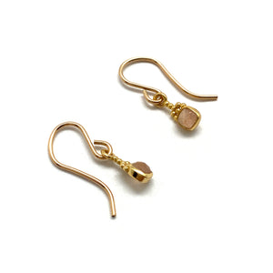 Peach Moonstone and Gold Vermeil Earrings-Earrings-Julia Cabral-Pistachios
