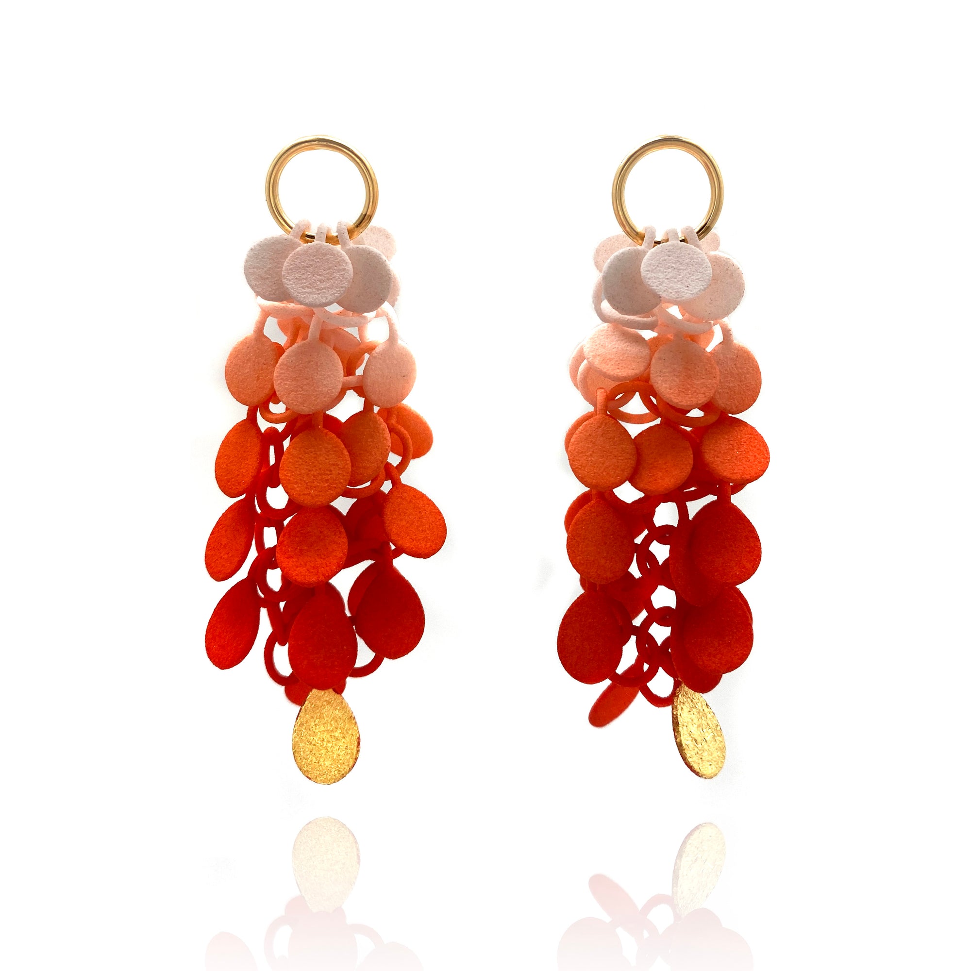 Peach and Orange Gradient Earrings-Earrings-Eve Balashova-Pistachios