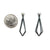 Pearl Stud with Oxidized Diamond Drop-Earrings-Veronika Majewska-Pistachios