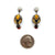 Pearl and Carnelian Gold Dangle Earrings-Earrings-So Young Park-Pistachios
