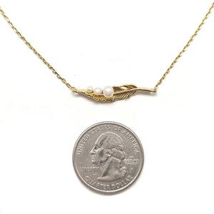 Pearl and Leaf Necklace-Necklaces-Manali Shinde-Pistachios