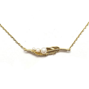 Pearl and Leaf Necklace-Necklaces-Manali Shinde-Pistachios