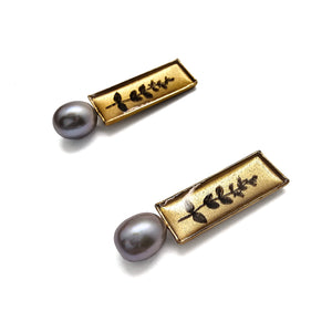 Pearlhanger Leaf Earrings-Earrings-Anna Bankuti-Pistachios