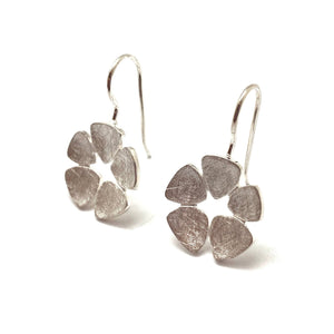 Petal Dangle Earrings - Silver-Earrings-Manuela Carl-Pistachios