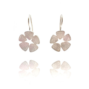 Petal Dangle Earrings - Silver-Earrings-Manuela Carl-Pistachios