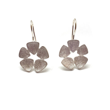 Petal Dangle Earrings - Silver