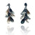 Petal Earrings - Bright & Oxidized Sterling Silver-Earrings-Malgosia Kalinska-Pistachios