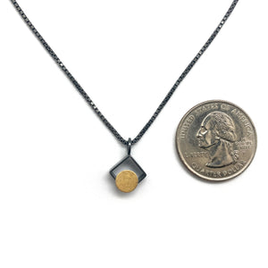 Petite Bimetal Pendant-Necklaces-Ashka Dymel-Pistachios