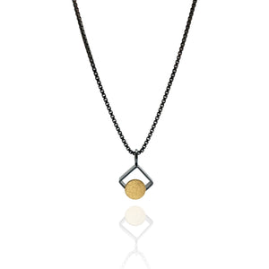 Petite Bimetal Pendant-Necklaces-Ashka Dymel-Pistachios