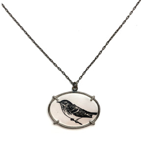 Petite Pearl Bird Pendant-Necklaces-Kelly Jean Conroy-Pistachios