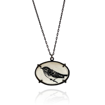 Petite Pearl Bird Pendant