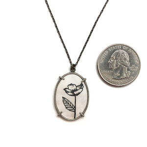 Petite Pearl Floral Pendant-Necklaces-Kelly Jean Conroy-Pistachios