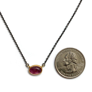 Petite Pink Tourmaline Necklace-Necklaces-Karin Jacobson-Pistachios