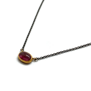 Petite Pink Tourmaline Necklace-Necklaces-Karin Jacobson-Pistachios