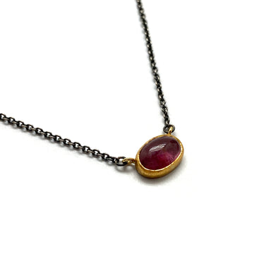 Petite Pink Tourmaline Necklace
