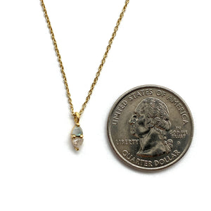 Petite Pointed Moonstone Necklace-Necklaces-Julia Cabral-Pistachios