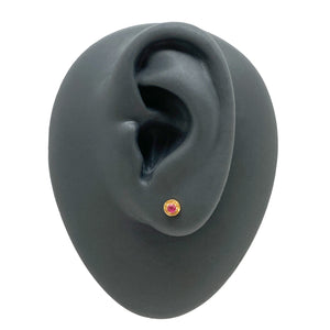 Petite Ruby Studs-Earrings-Julia Cabral-Pistachios