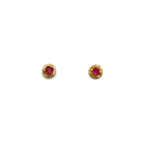 Petite Ruby Studs-Earrings-Julia Cabral-Pistachios