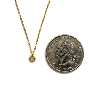 Petite White Moonstone Necklace-Necklaces-Julia Cabral-Pistachios