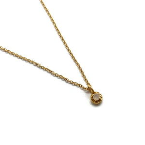 Petite White Moonstone Necklace-Necklaces-Julia Cabral-Pistachios