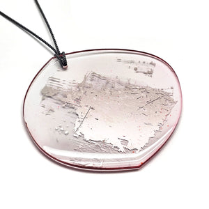Pink Acrylic & Gallium Necklace-Necklaces-Yookyung Song-Pistachios