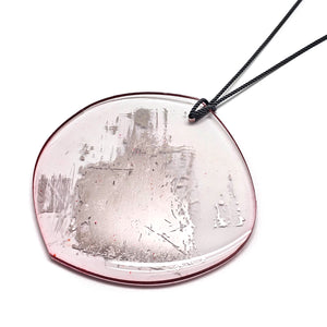 Pink Acrylic & Gallium Necklace-Necklaces-Yookyung Song-Pistachios