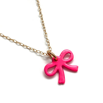 Pink Bow Petite Pendant