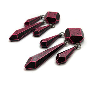 Pink Chandelier Dangle Earrings-Earrings-Eva Burton-Pistachios