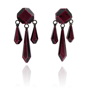 Pink Chandelier Dangle Earrings-Earrings-Eva Burton-Pistachios