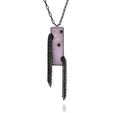 Pink Druzy Convertible Necklace