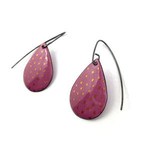 Pink Enamel Earrings-Earrings-Jenne Rayburn-Pistachios